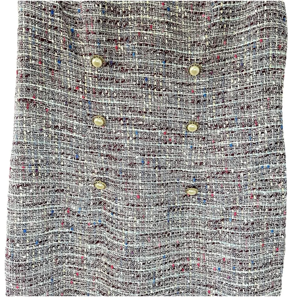 Karl Lagerfeld Paris Womens Tweed Double Breasted Dress Size 10 NWT Quiet Luxury - Image 4