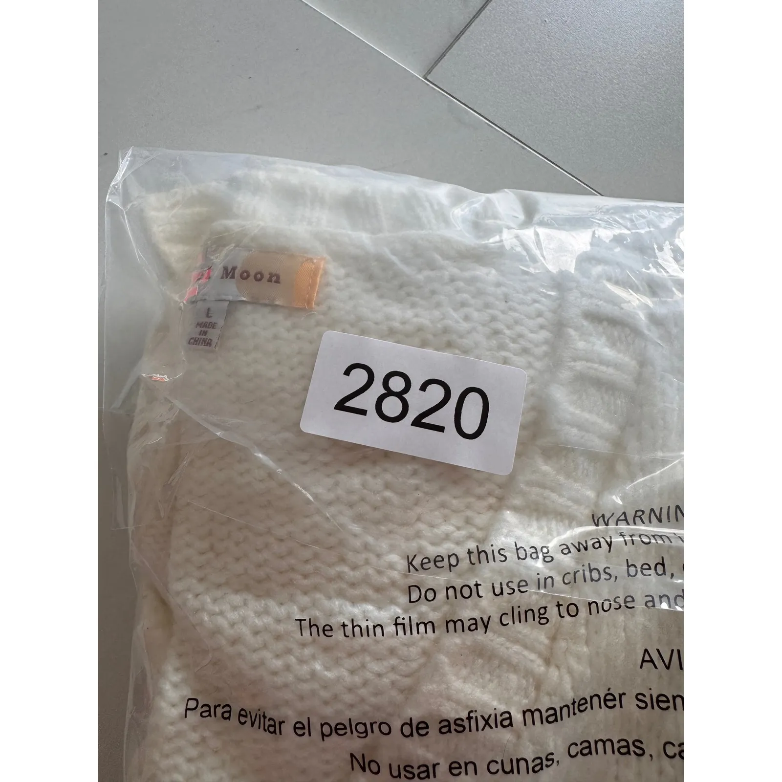 Hazel Moon Embroidered Cable‎ Knit Cardigan Sweater Womens L Vintage Cottagecore White Size undefined - Image 9