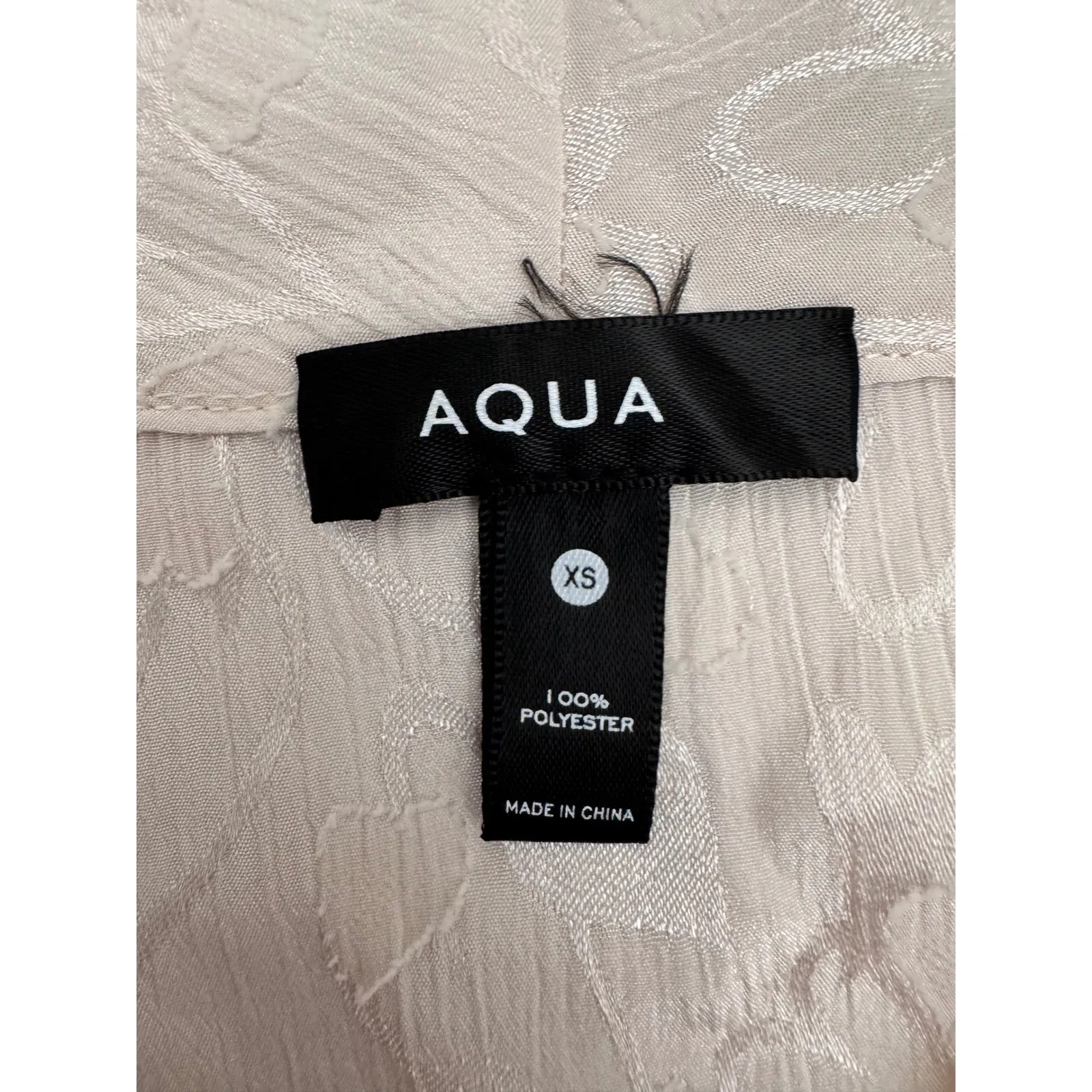 AQUA Wrap Blouse Long Sleeve Floral Print Elegant‎ Top XS - Image 8