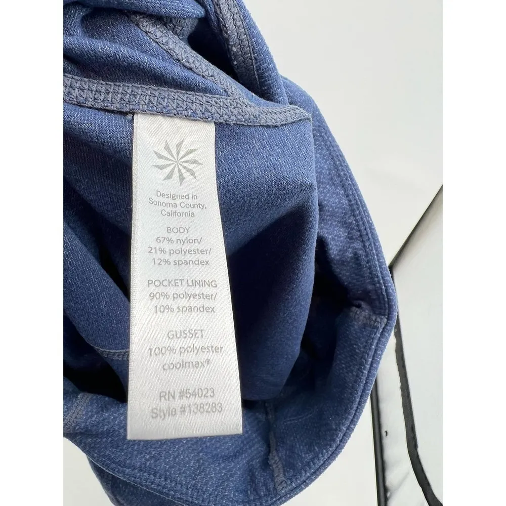 Athleta Size Small Pixie Drifter Tight Skinny Full Length Dark Blue pockets - Image 6