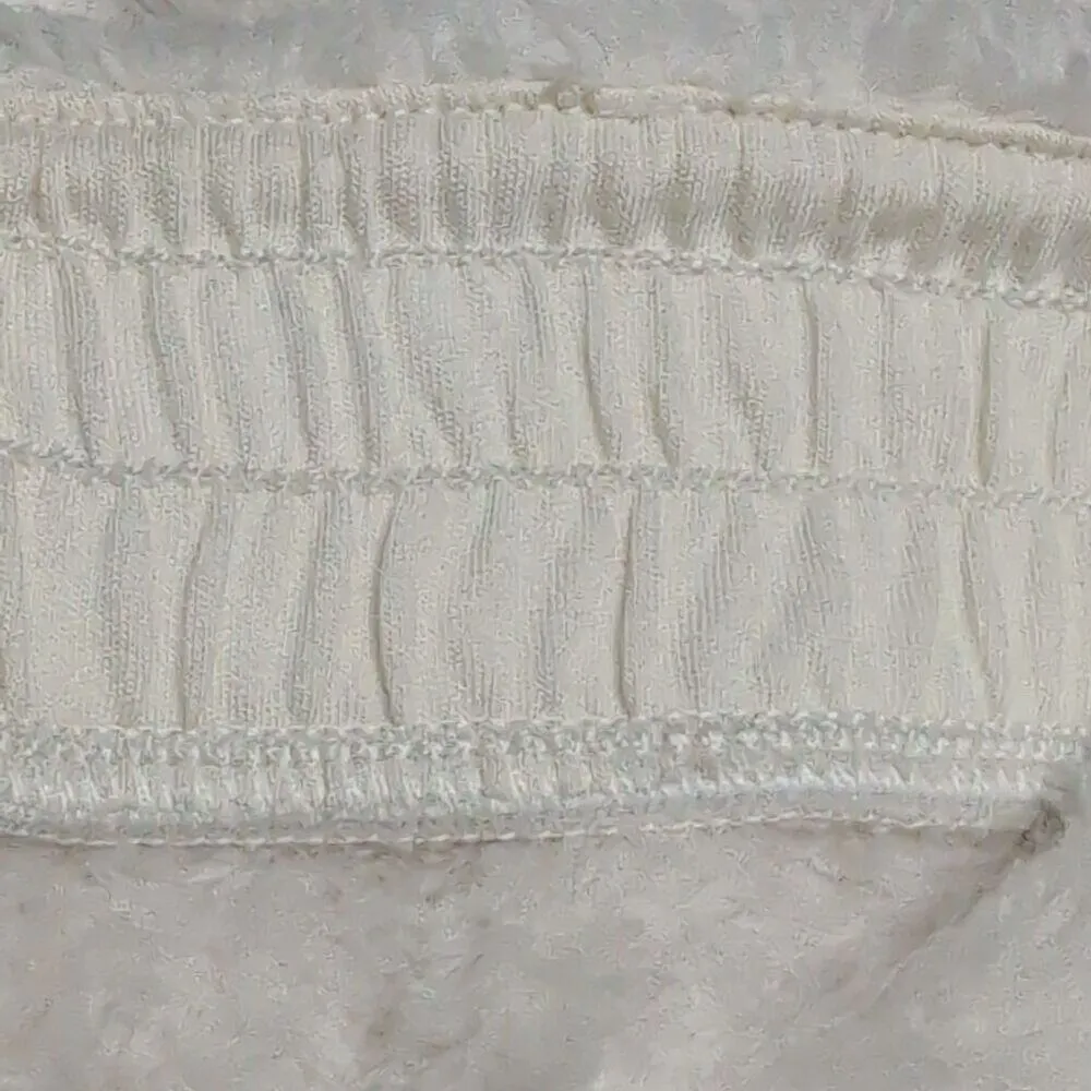 NWT OFFLINE by Aerie White Fleece Elastic Waistband Zipper Pockets Pants Size M - Image 6