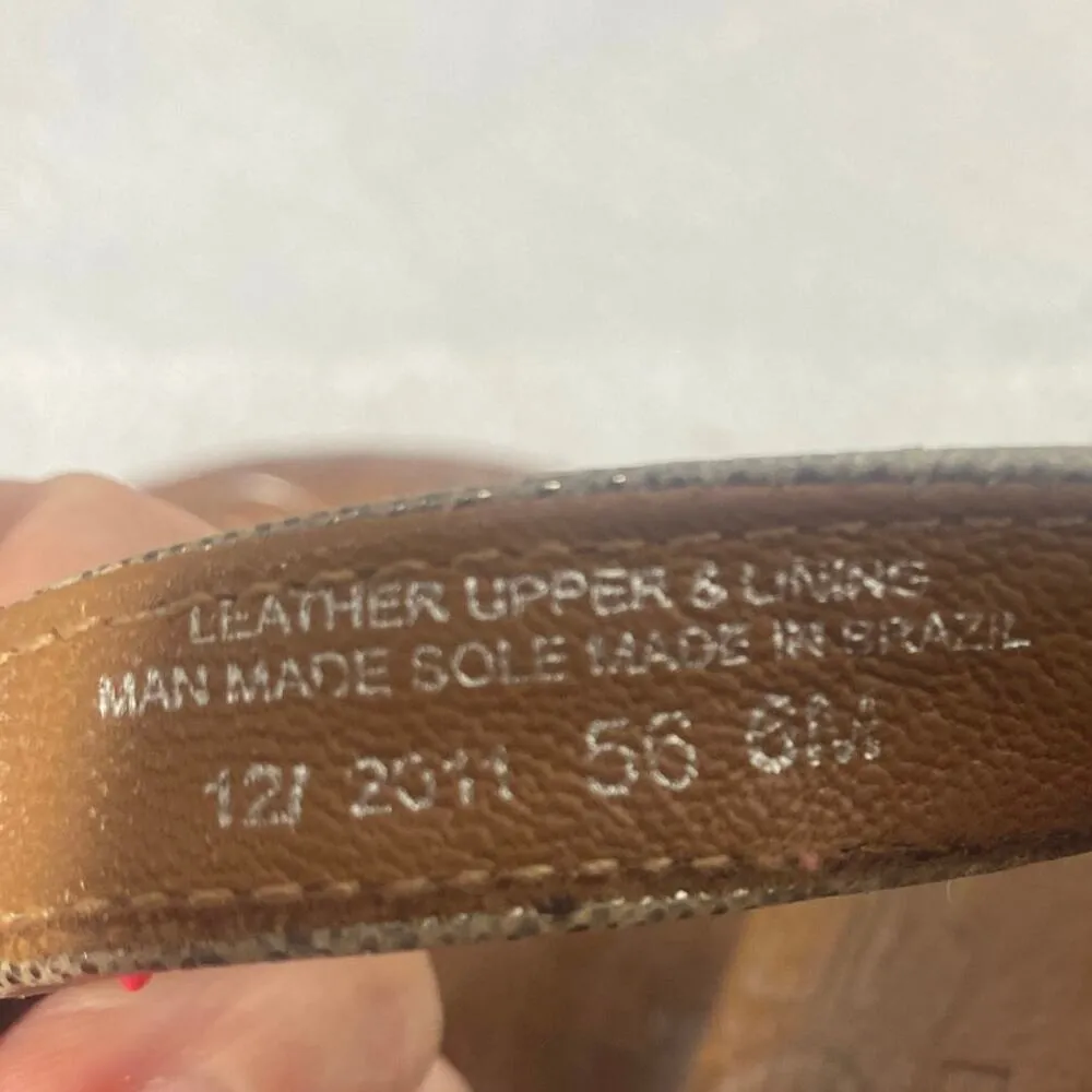 Tory Burch Gold Leather Flip Flop Sandals women sz 6 - Image 5