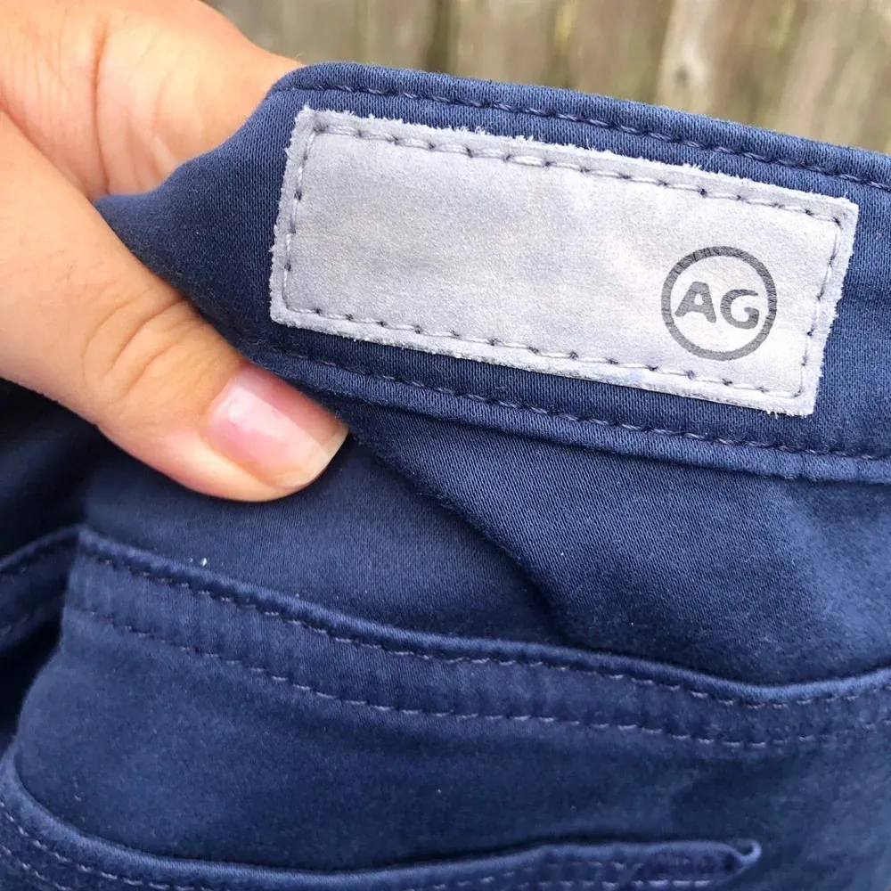 AG ADRIANO GOLDSCHMIED THE PRIMA NAVY BKUE MID RISE CIGARETTE PANTS - Image 7