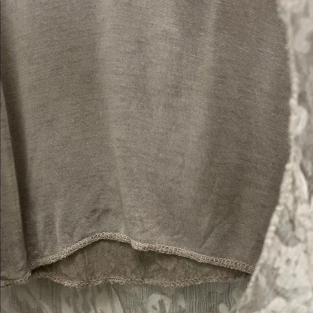 Scandal Dusty Brown Silk Blouse with Mother of Pearl Button Detail - Image 7
