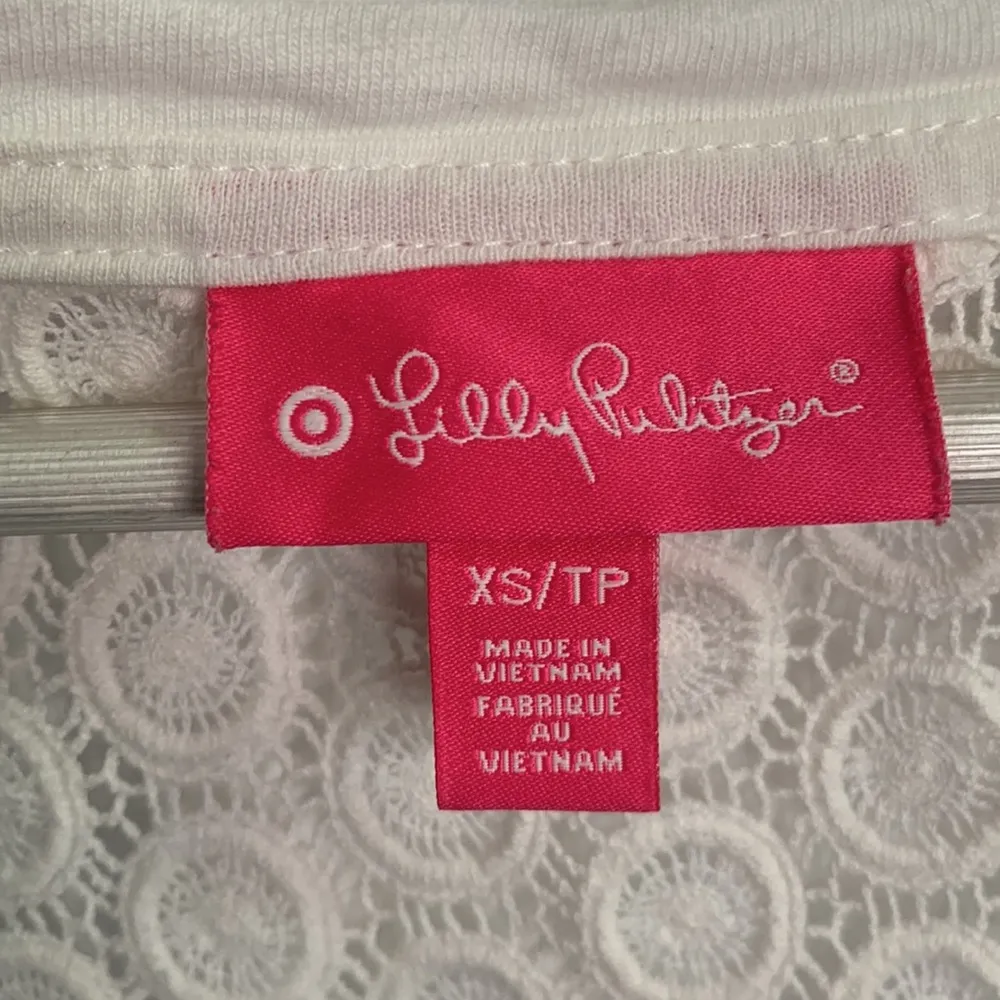 Lilly Pulitzer x Target Blue My Fans High Low Tank Top Sz XS W - Image 4