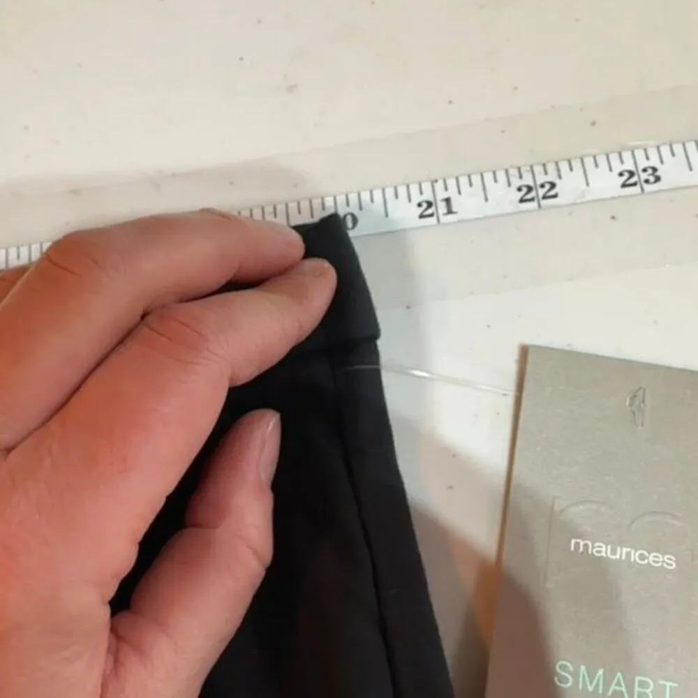 Maurices Women's Mid-Rise Flat Front Smart Long Ankle Pants Black Size 17/18 NWT - Image 9