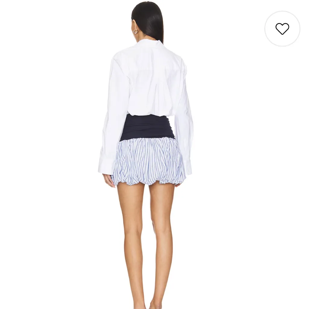 Lovers and Friends Andi Mini Dress in White & Navy - Image 3