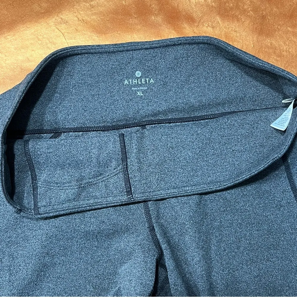 Athleta Gray Straight leg Yoga pants XL - Image 5