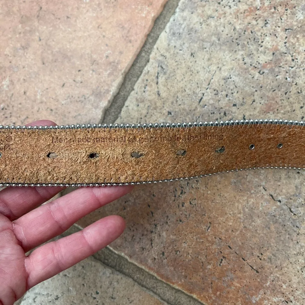 Blazin Roxx  leather rhinestone crosses belt - Image 4