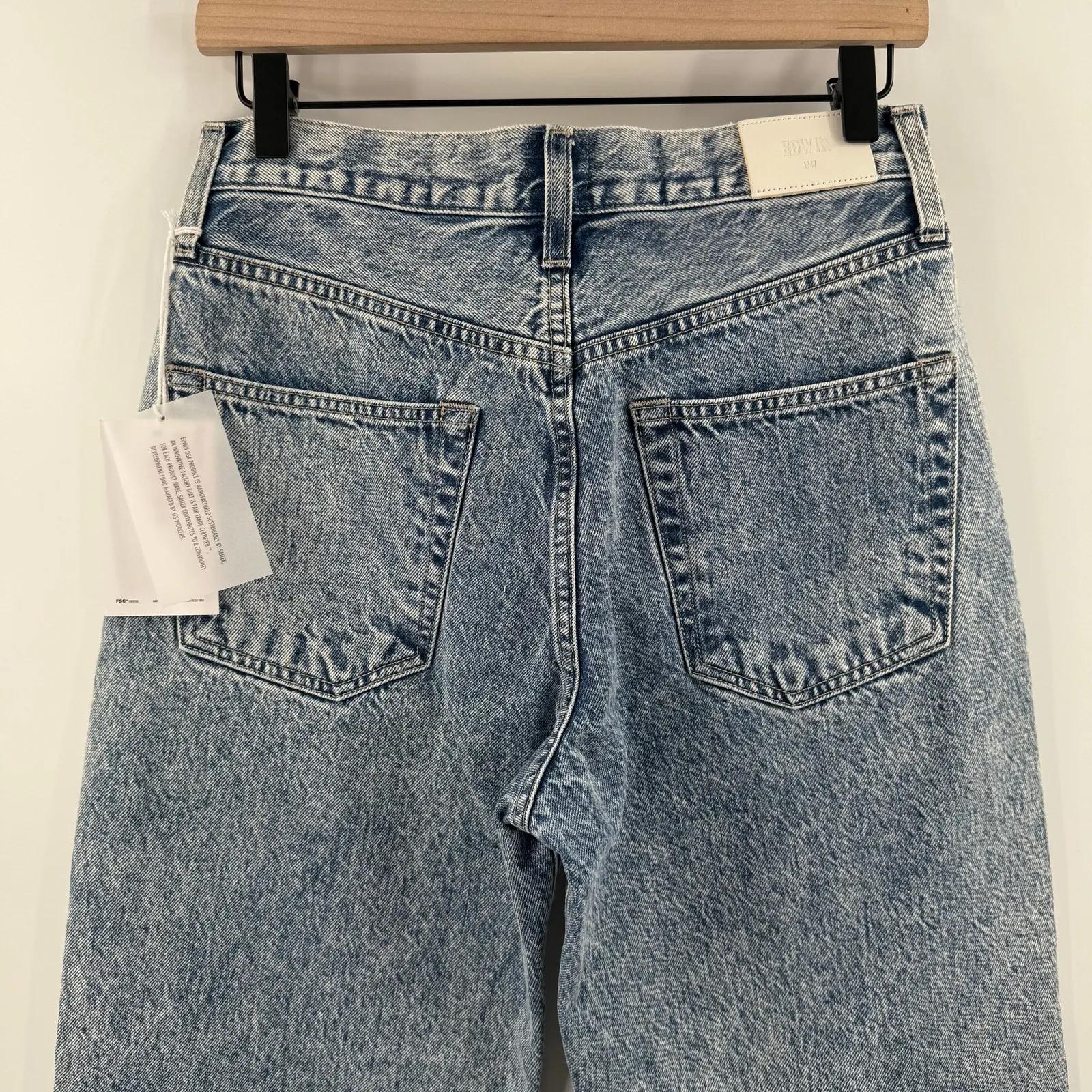 Edwin Jeans Size 26 NWT Anderson Ankle 90s Saturn Acid Wash Denim High Rise Blue - Image 14