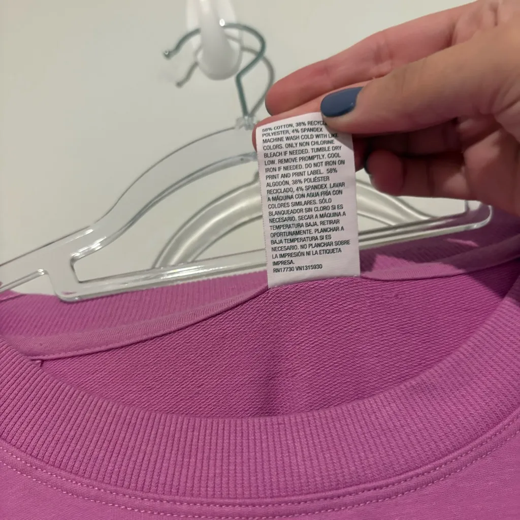 All in Motion Health & Wellness‎ Sweatshirt Crewneck Pink Size Large - Image 4