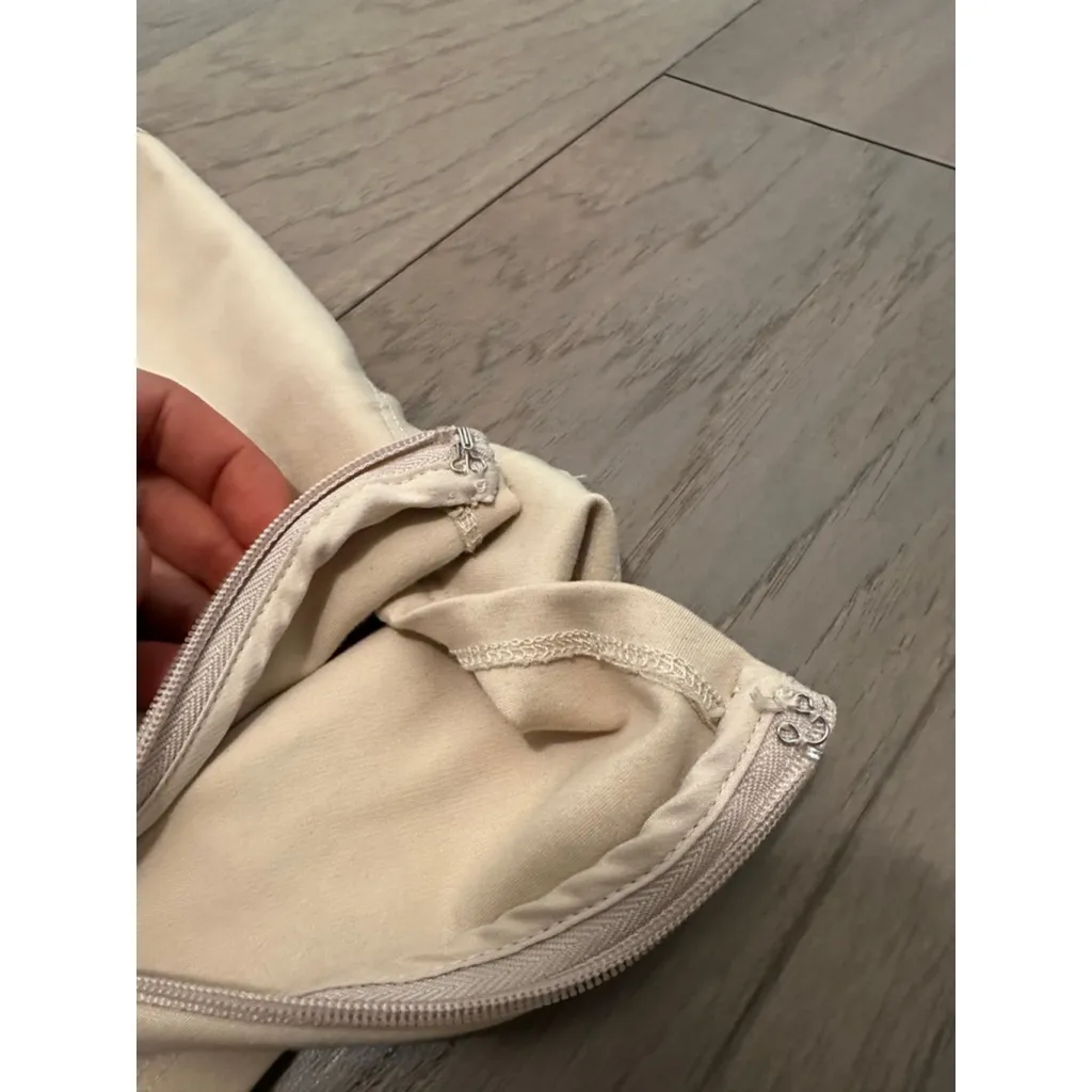 NWT Donna Mizani Splice One Shoulder Dress Nude Mini Stone Beige sz S revolve - Image 8