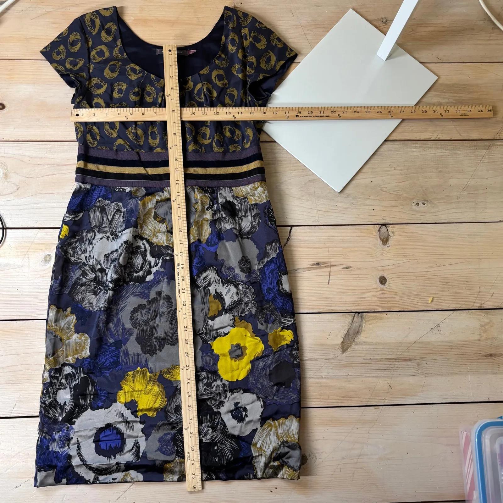 Boden Limited Edition EUC Women's Silk Georgina Dress Size 8 Blue - Image 6