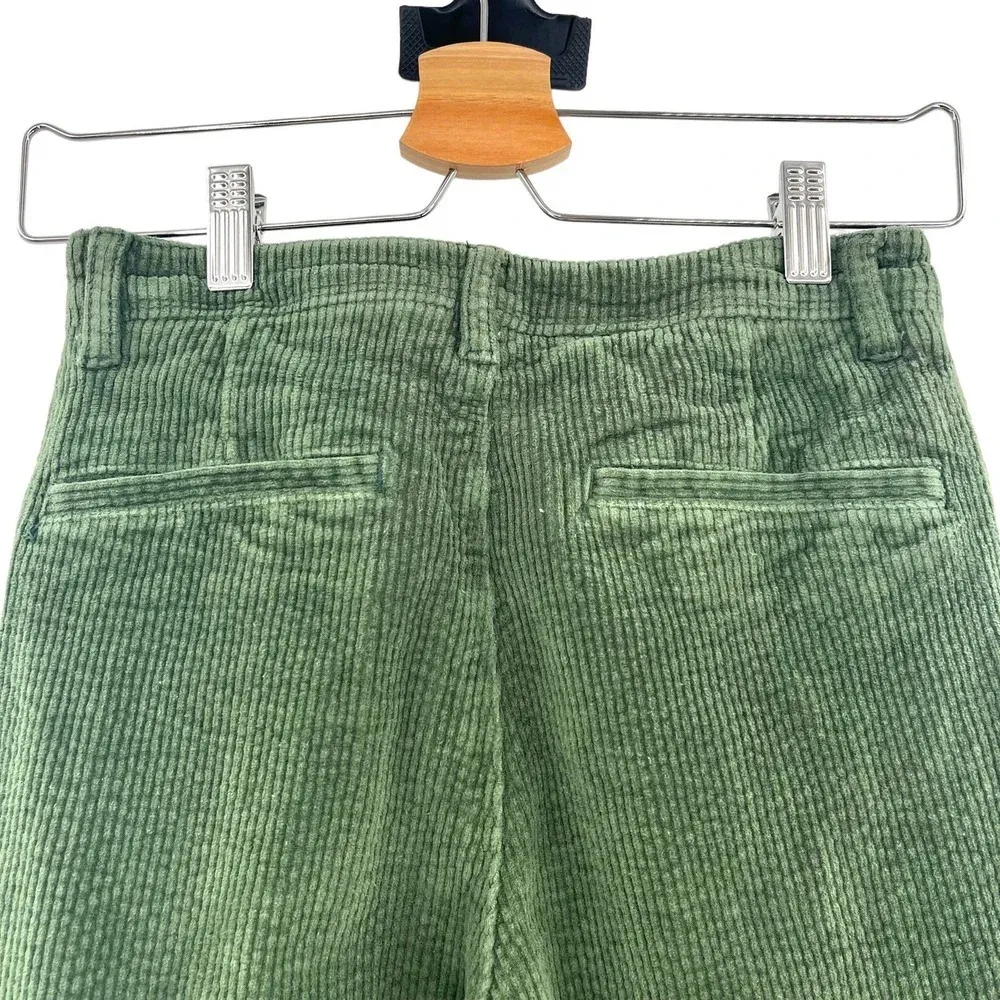 ModCloth The Boulder Wide Leg Corduroy Pants In Olive‎ Green Size 00 - Image 8