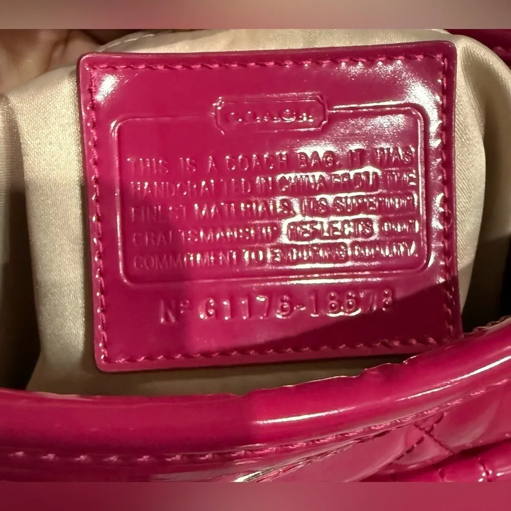 Coach Poppy Liquid Gloss Hippie Crossbody‎ Shoulder Bag Hang Tags - Hot Pink Y2K - Image 5