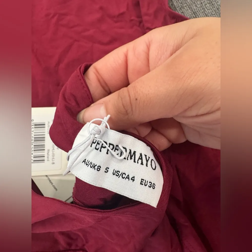 PEPPERMAYO exclusive blythe Elegant Red Sleeveless Top🤍 - Image 15