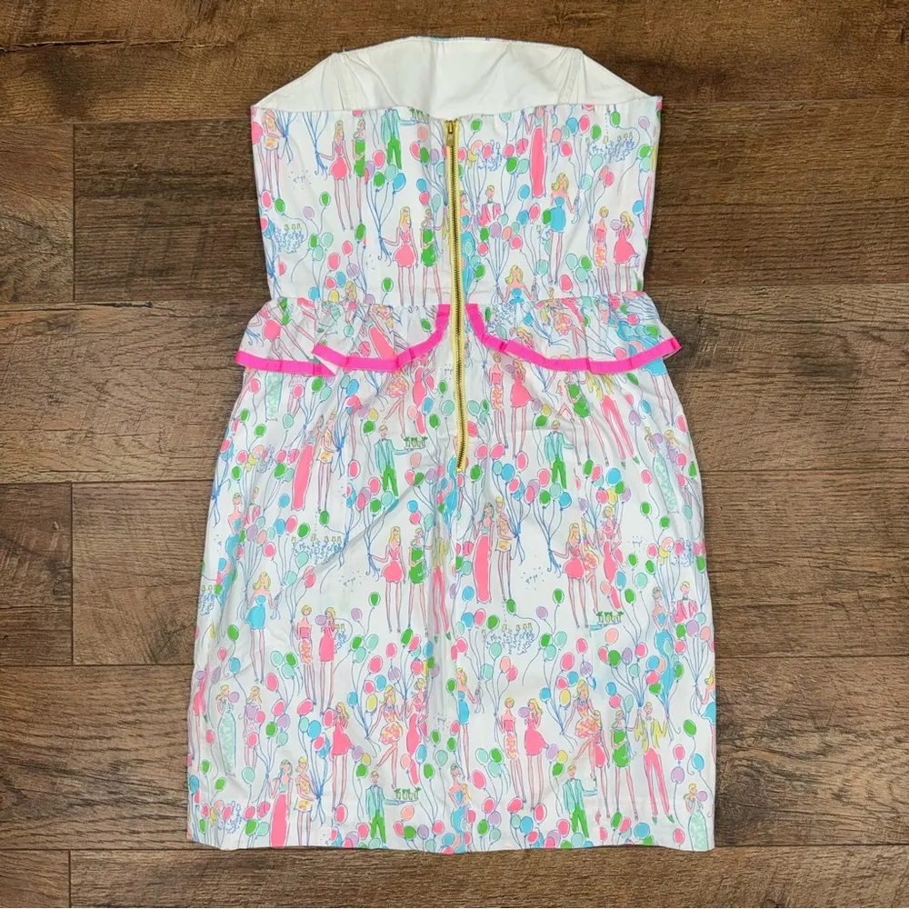 Lilly Pulitzer 💫 Holy Grail 💕 Sleeveless Peplum Lowe Shift Dress in Pop - Image 3
