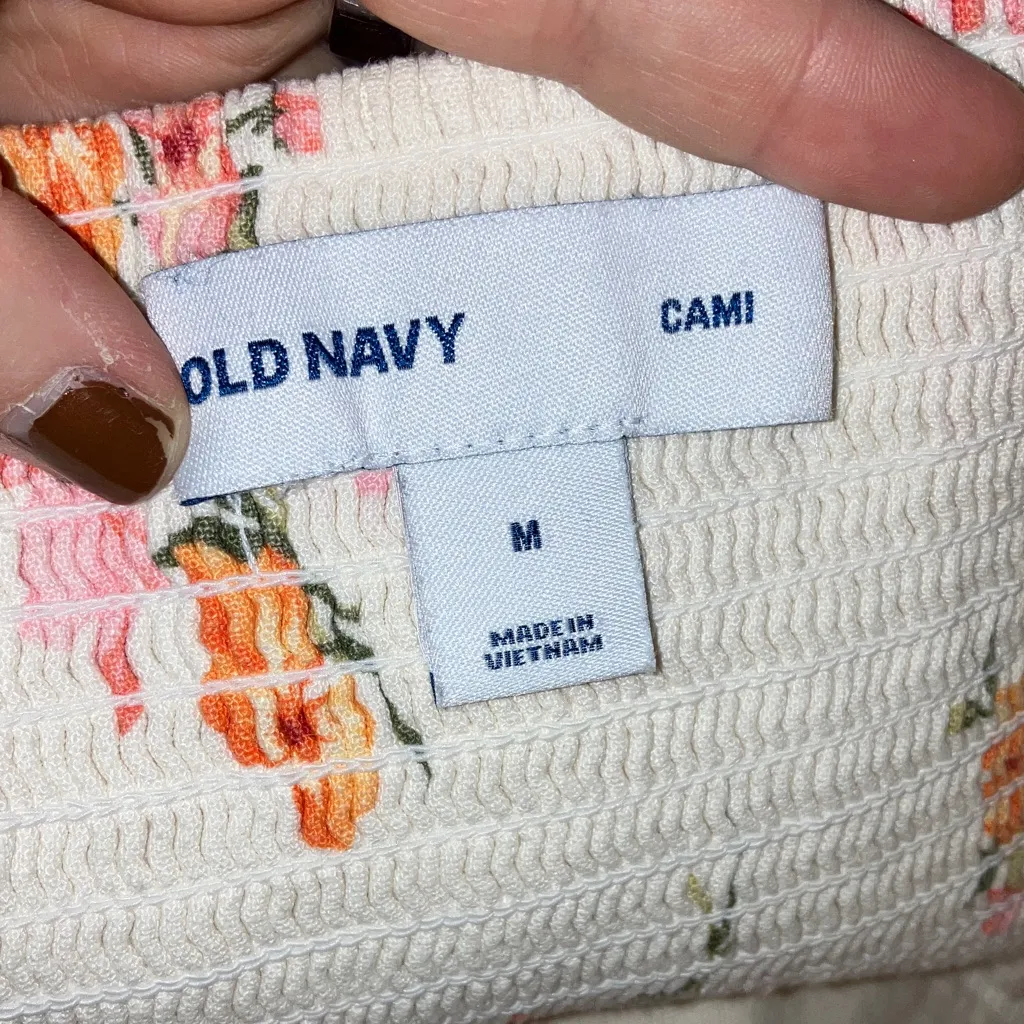 Old Navy Cami Linen floral-print sundress, Medium - Image 6