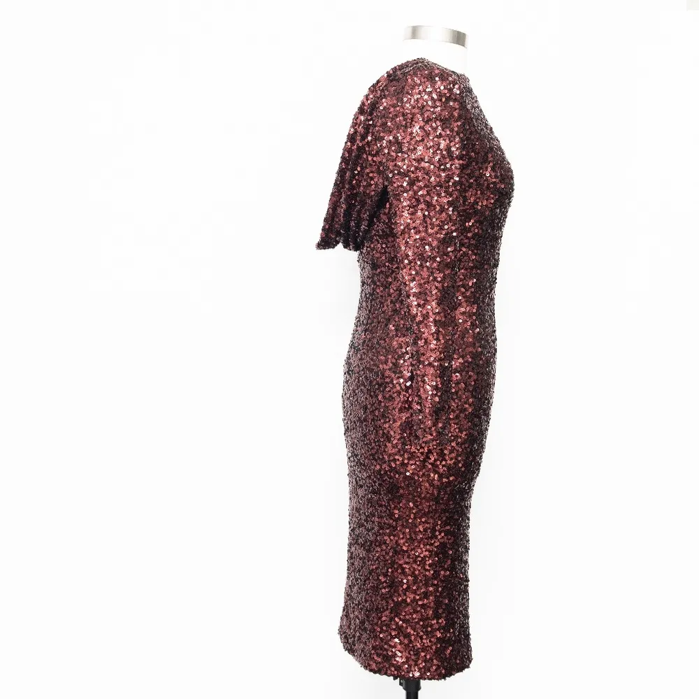 Dress The Population. Erin Sequin Long Sleeve Dress. - Image 5