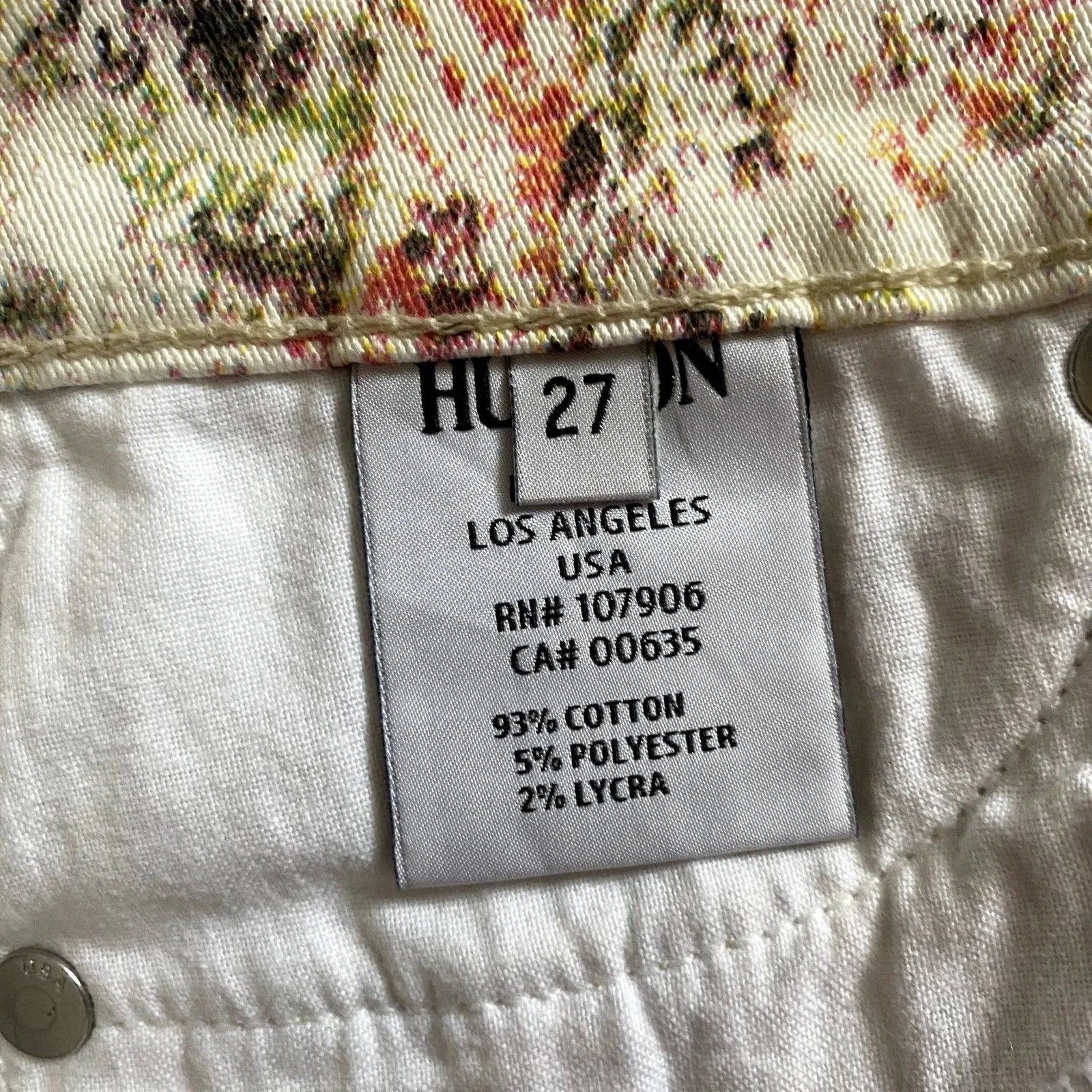 Hudson Amber Raw‎ Edge Hem Shorts Invasion Rainbow Floral Size 27 Waist - Image 6