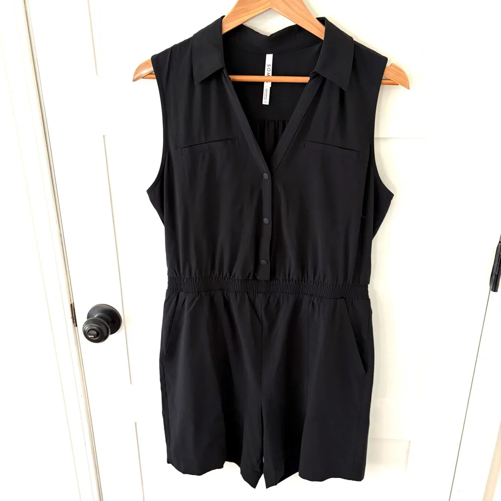 Soma Everstretch Black Utility Romper. Size Medium. - Image 4