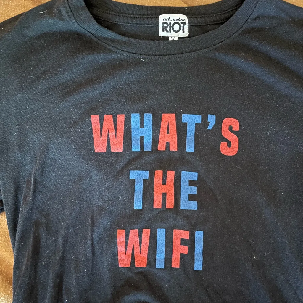 Sub_Urban Riot Black Tee with Red and Blue Text - Image 2