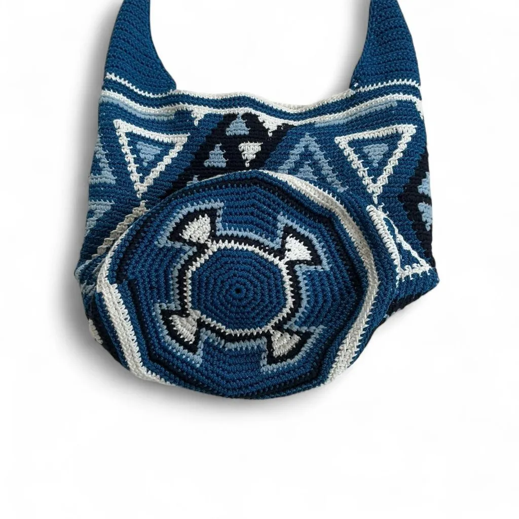 The Sak Limited Edition Nomad 120 Hand Crocheted Hobo Bag Blue 41 of 300 - Image 2