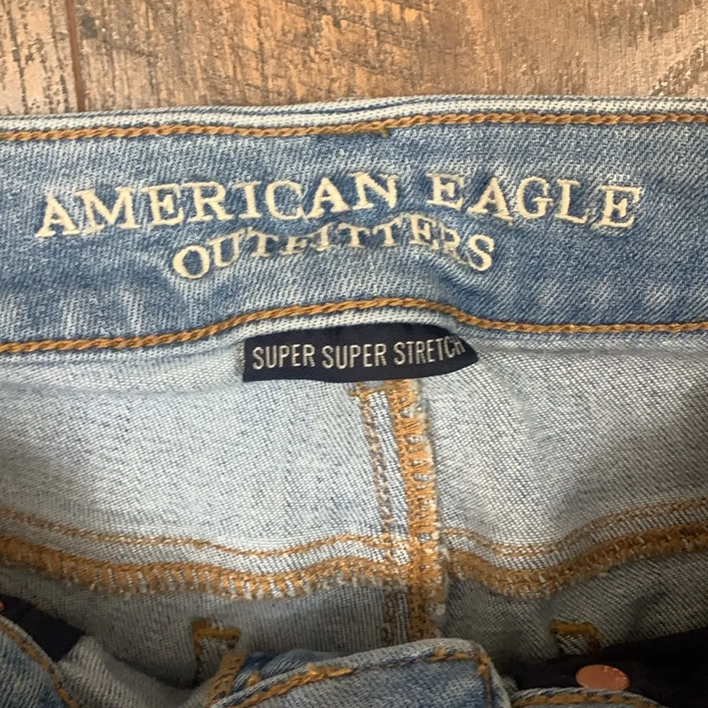 American Eagle Denim Super Super Stretch Midi Cutoff Jean Shorts - Image 2