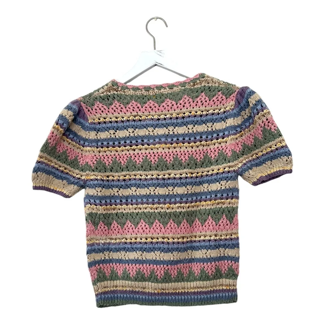 NWT Polo Ralph Lauren Striped Pointelle Knit Sweater Tee XS - Image 8