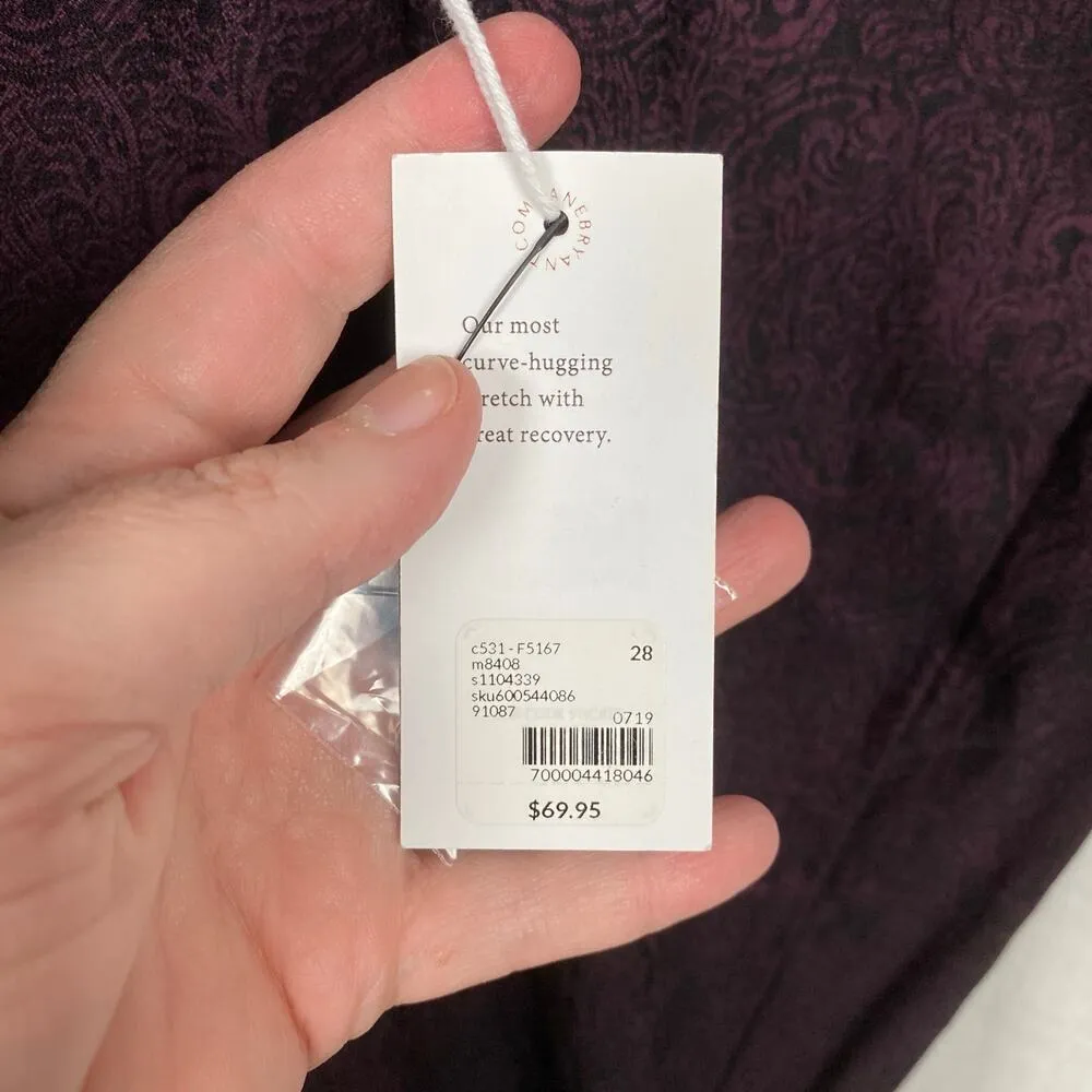 Lane Bryant Purple Paisley The Allie Boot Pants Sz.28 NWT - Image 6