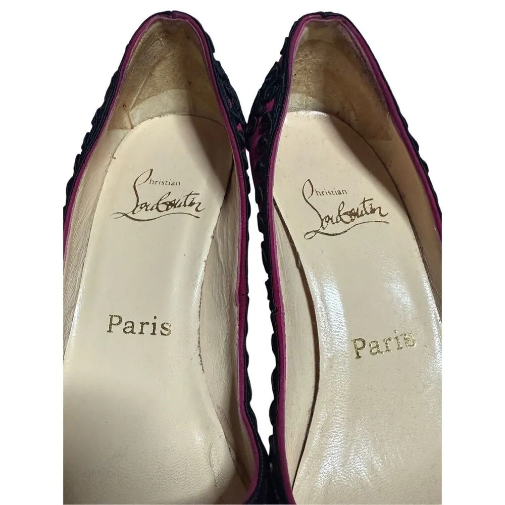 Christian Louboutin Very Brode 120 Suede Heels Sz EU 36 / US 6 Magenta (Fuchsia) - Image 16