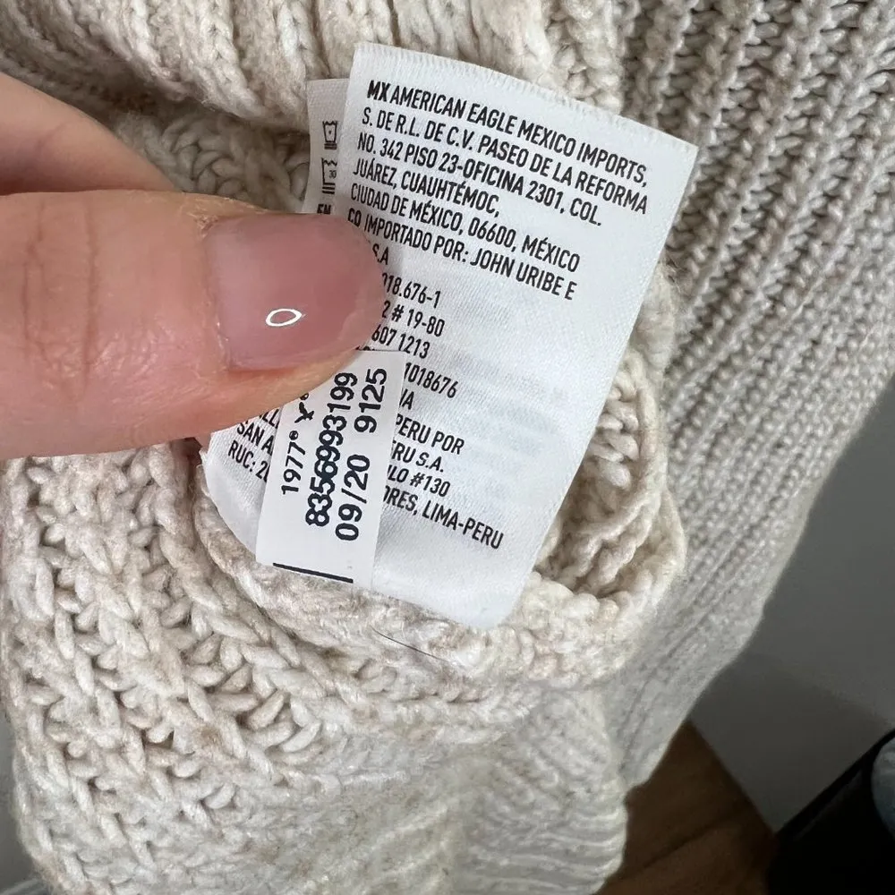 American Eagle Outfitters Knitted Crewneck Side Slit Comfy Cozy Lounge Sweater - Image 8