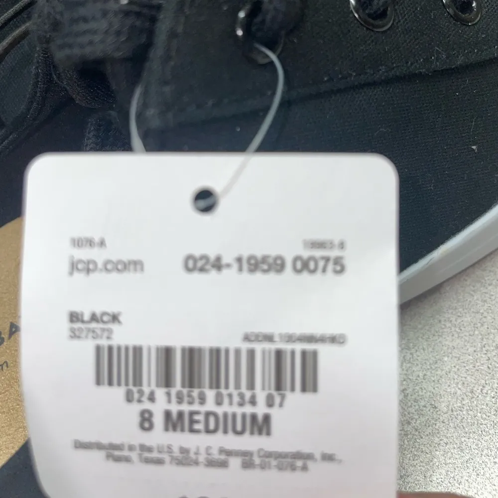 Nwt St. John's Bay Boating Womens Sneakers black size 8 slip on comfort canvas - Image 9