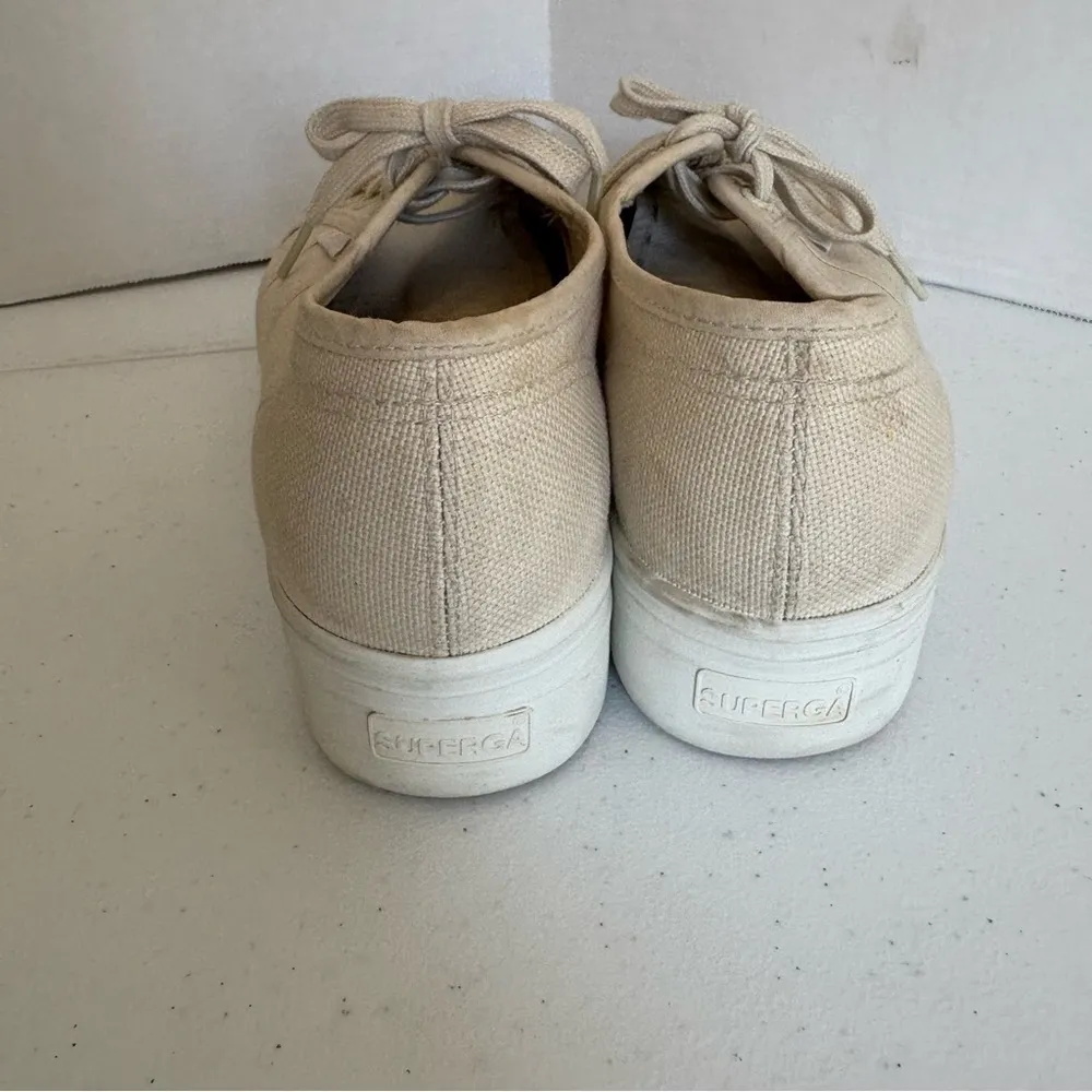 Superga platform sneakers cream  39.5 8.5 - Image 9