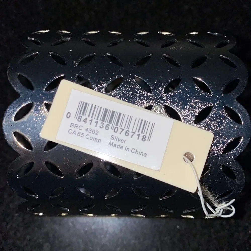 Amrita Singh Allyson open silver tone cuff bracelet. 2.75 “ wide. NWT. - Image 6
