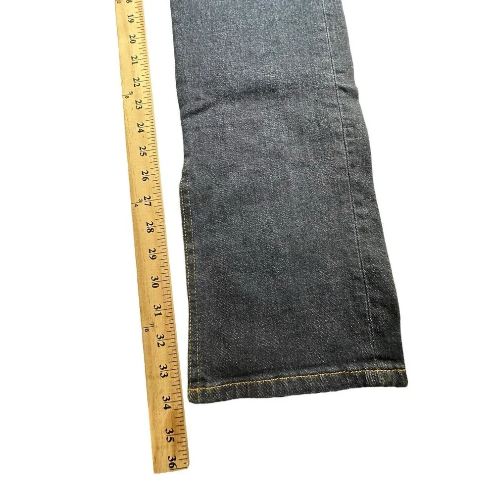 NWT PILCRO Anthropologie 28 Split Hem Straight Leg Jeans Stretch High Rise R11-7 - Image 9