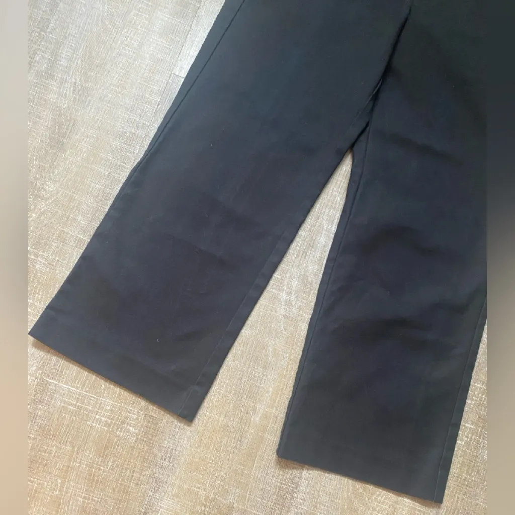 Boden Richmond Wide Leg Crop Pants Chinos Cropped Trousers Black Womens 8 Career - Image 4