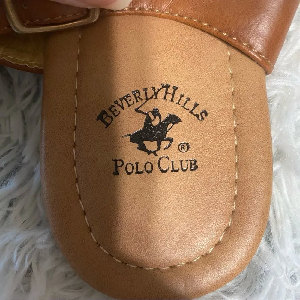 Beverly Hills Polo Club, Gold and brown sandals - Image 6