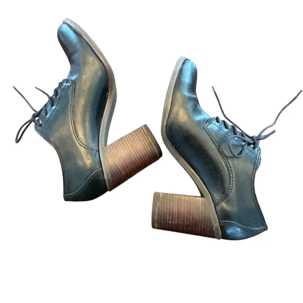 Lucky Brand Black Leather Maisie Oxford Heeled Shoes Pumps Women’s Size 8.5 - Image 5