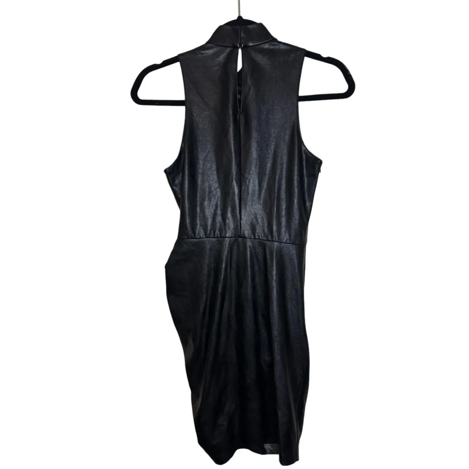 Amanda Uprichard Wade Faux Leather Mini Dress - Black Size S - Image 7