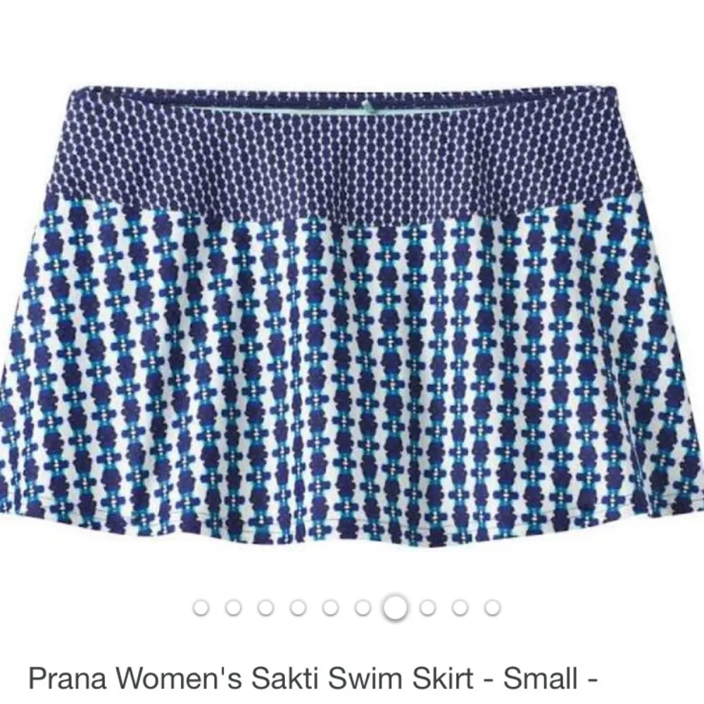 PrAna Blue Satki Print Swim Skirted Bikini Bottom S - Image 10