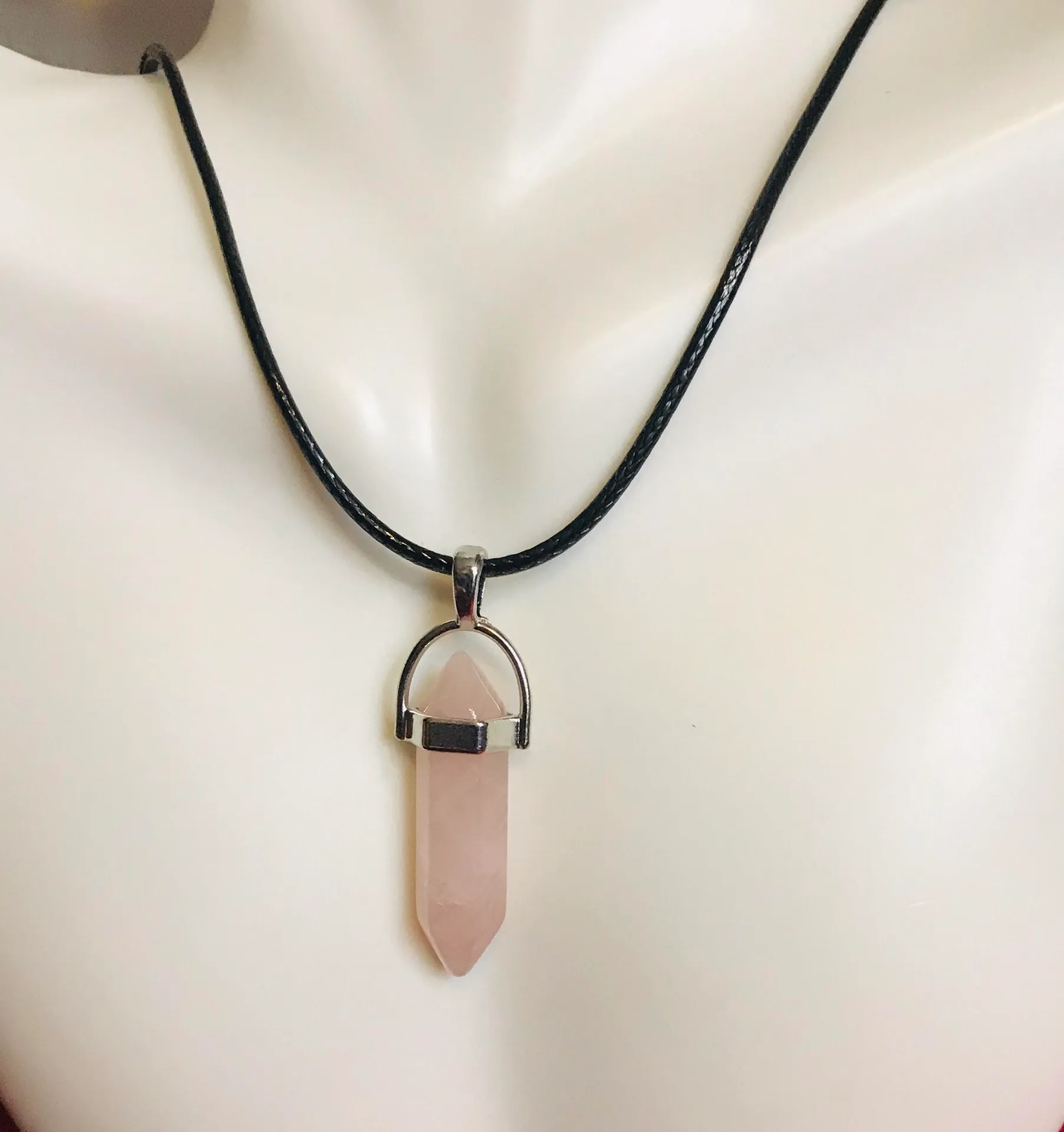 Handmade Rose Quartz Gemstone Necklace - Image 3
