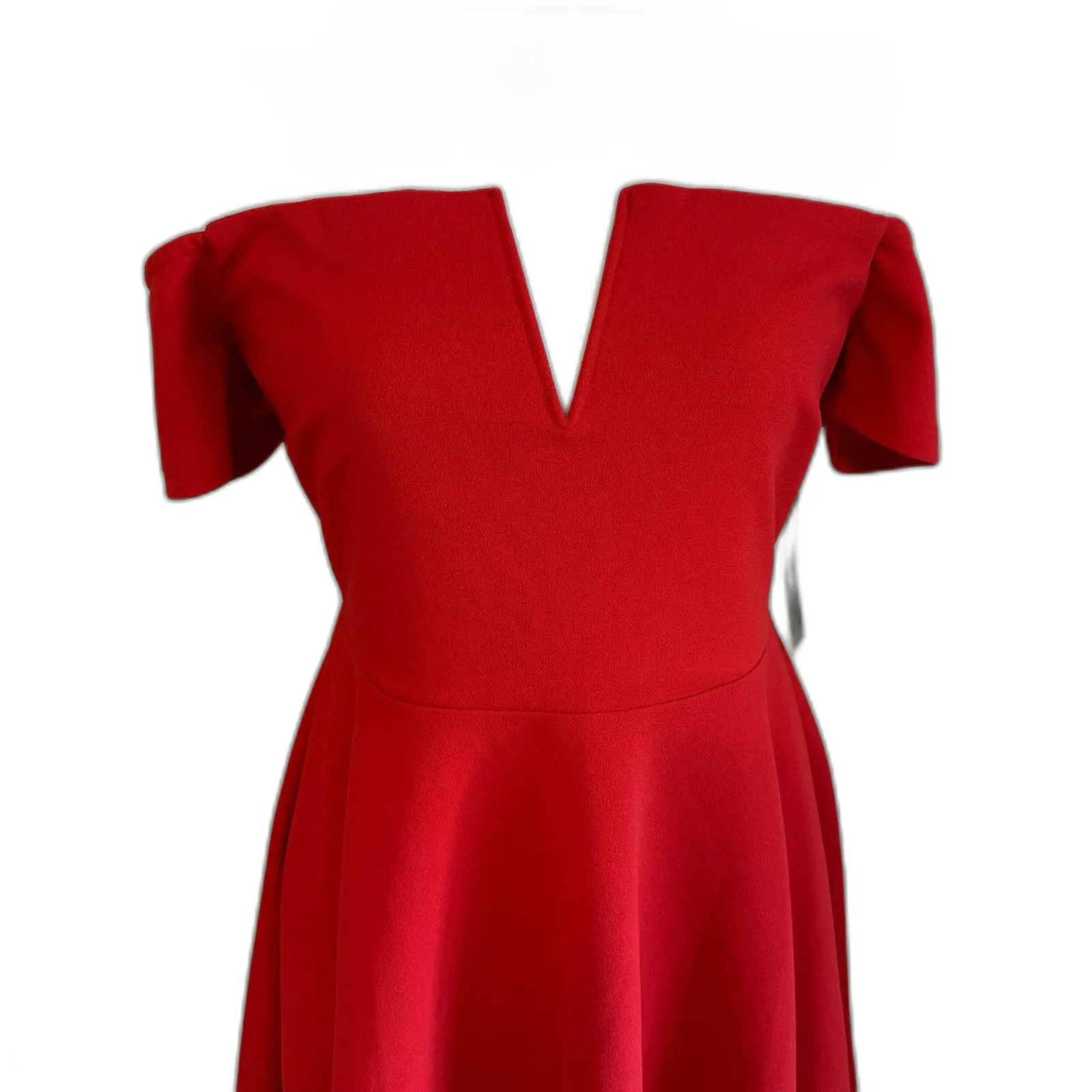 Lulus | Play the Party Red Off the Shoulder Skater Dress Size Large NWT Prom - Image 6
