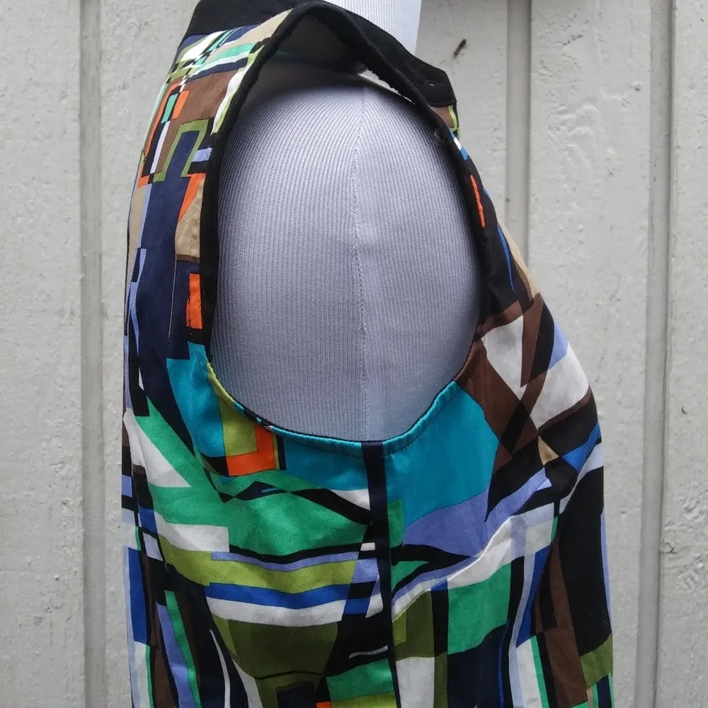 multicolor sleeveless cotton button down women’s blouse Size 0 - Image 6