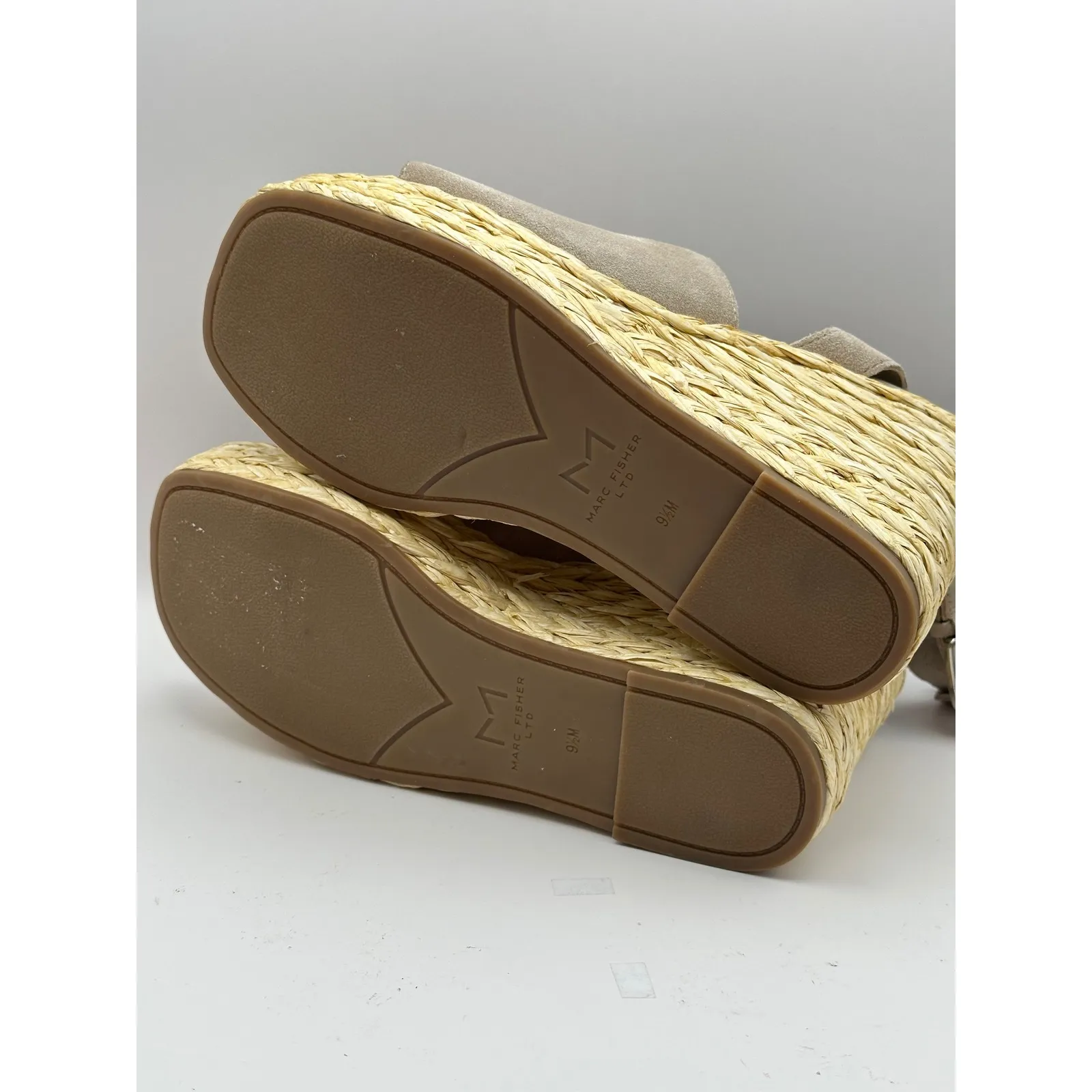 Marc Fisher‎ LTD Nelly Suede Espadrille Wedge Sandals Ankle Strap Size 9.5 - Image 6