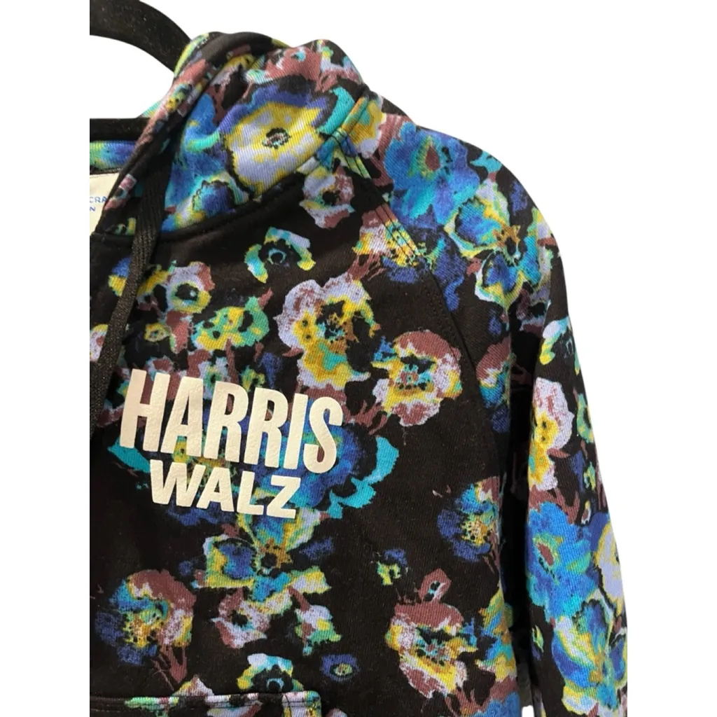 Ulla Johnson Designers For Democracy Harris Walz Hoodie Size Large Zip Up Black - Image 2