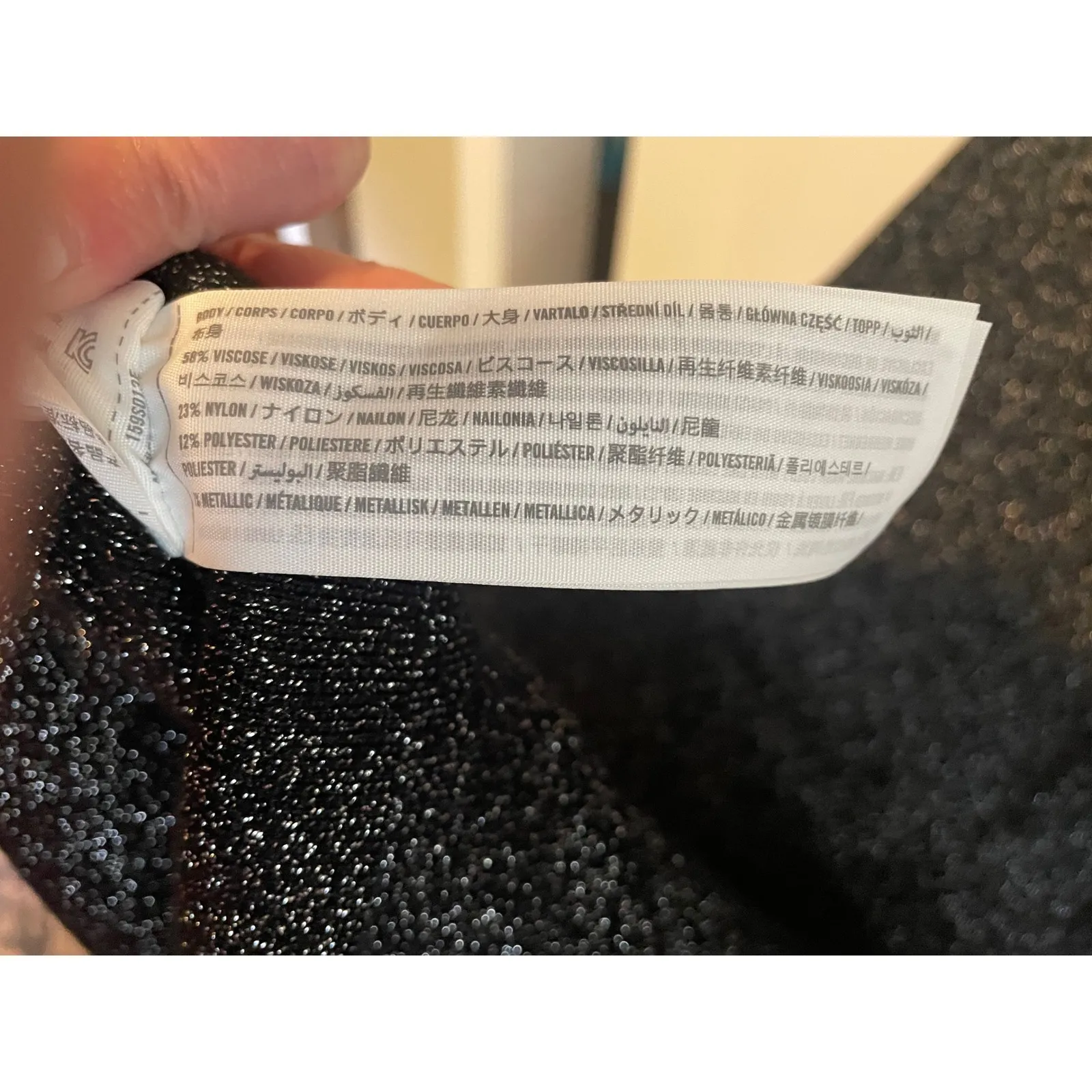 Sleeveless Black Glitter Strapless Midi Dress‎ Party Cocktail Evening - Image 9