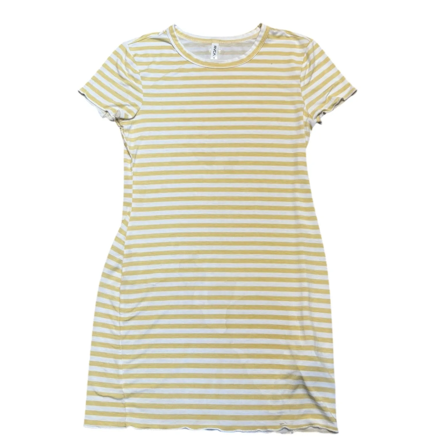 RVCA Green White Rover Striped T Shirt Body Con Soft Stretch Dress Size Small - Image 3