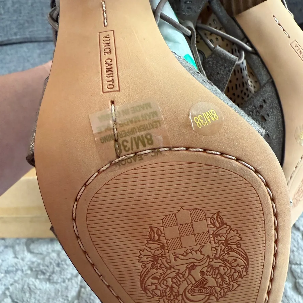 Vince Camuto  |Eadon cutout  Taupe Heels - Image 7