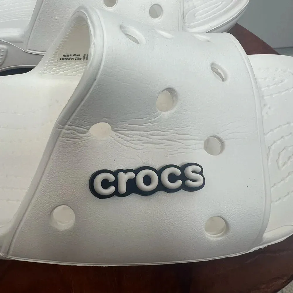 Crocs Classic Slide Sandals Unisex White Men's 10 / Women's 12 - Image 6